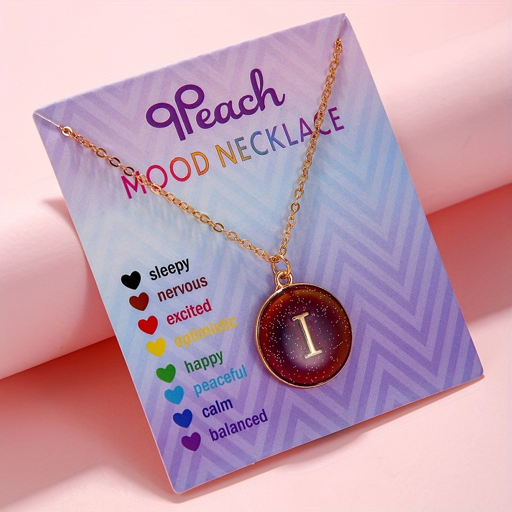 Dainty Color Changing Initial Necklace