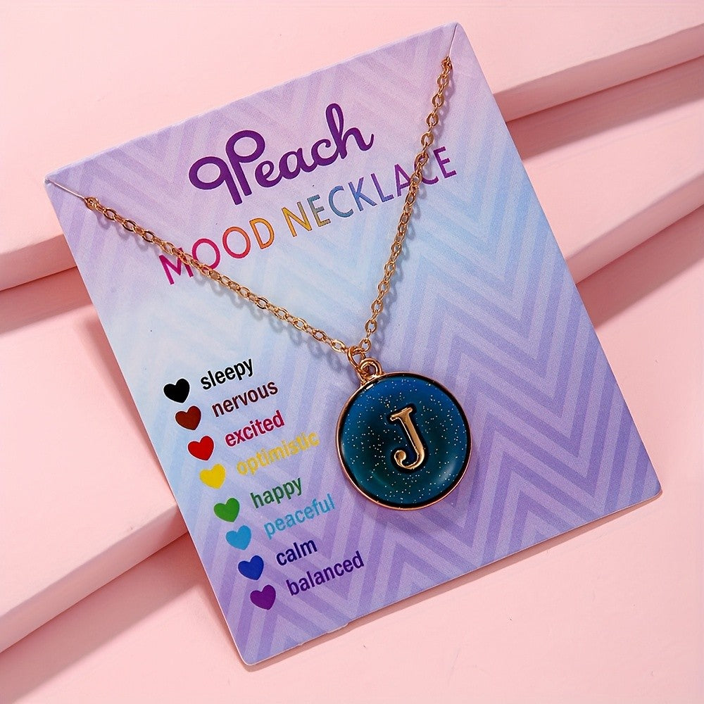Dainty Color Changing Initial Necklace