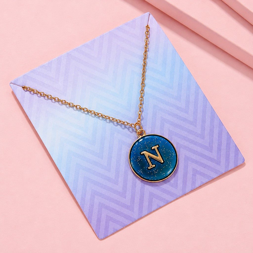 Dainty Color Changing Initial Necklace