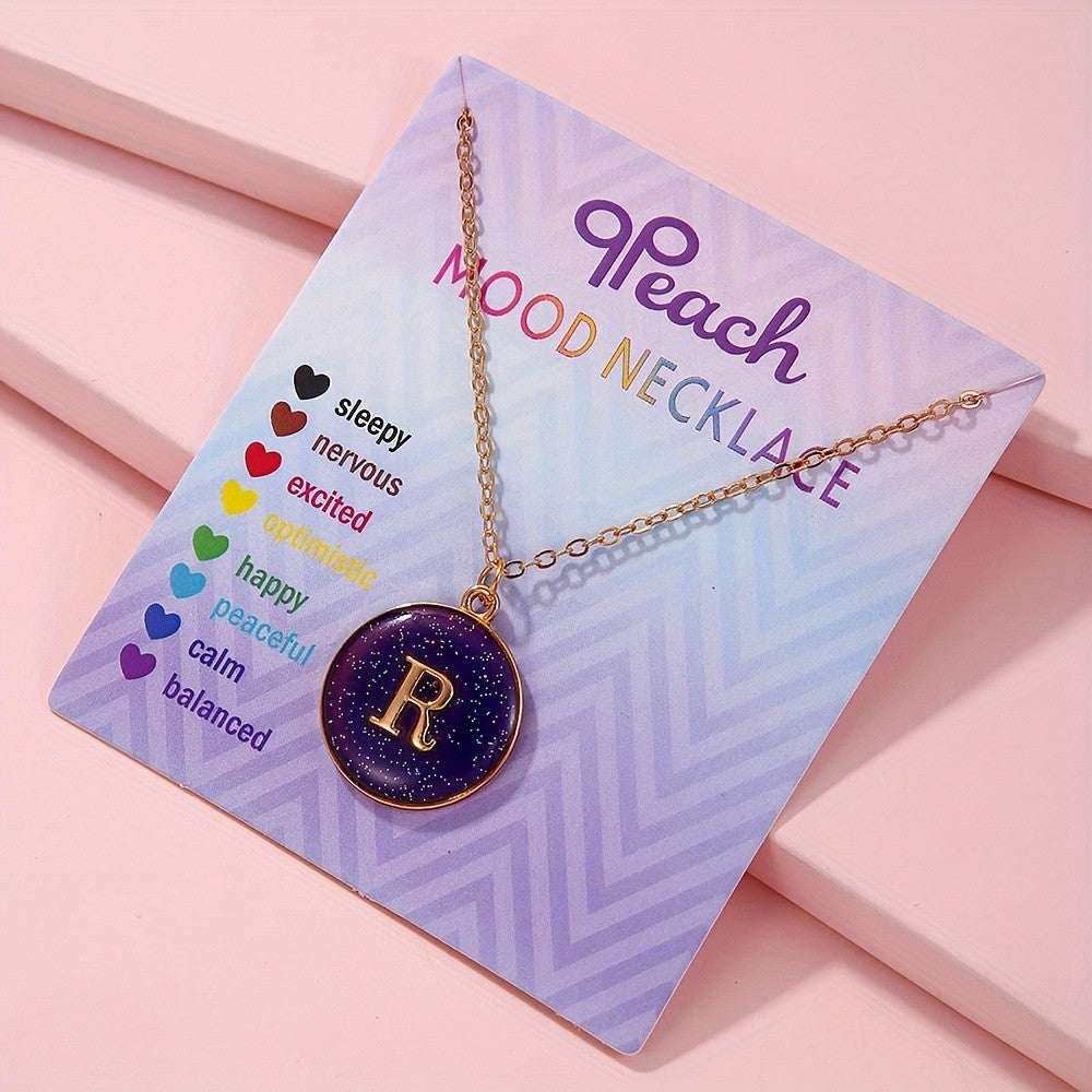 Dainty Color Changing Initial Necklace