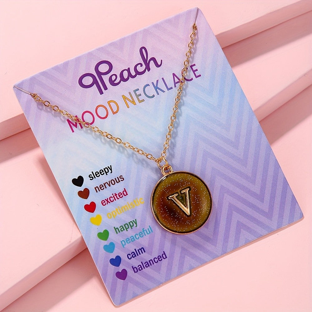 Dainty Color Changing Initial Necklace