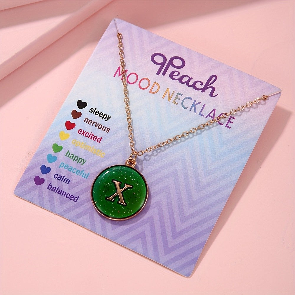 Dainty Color Changing Initial Necklace