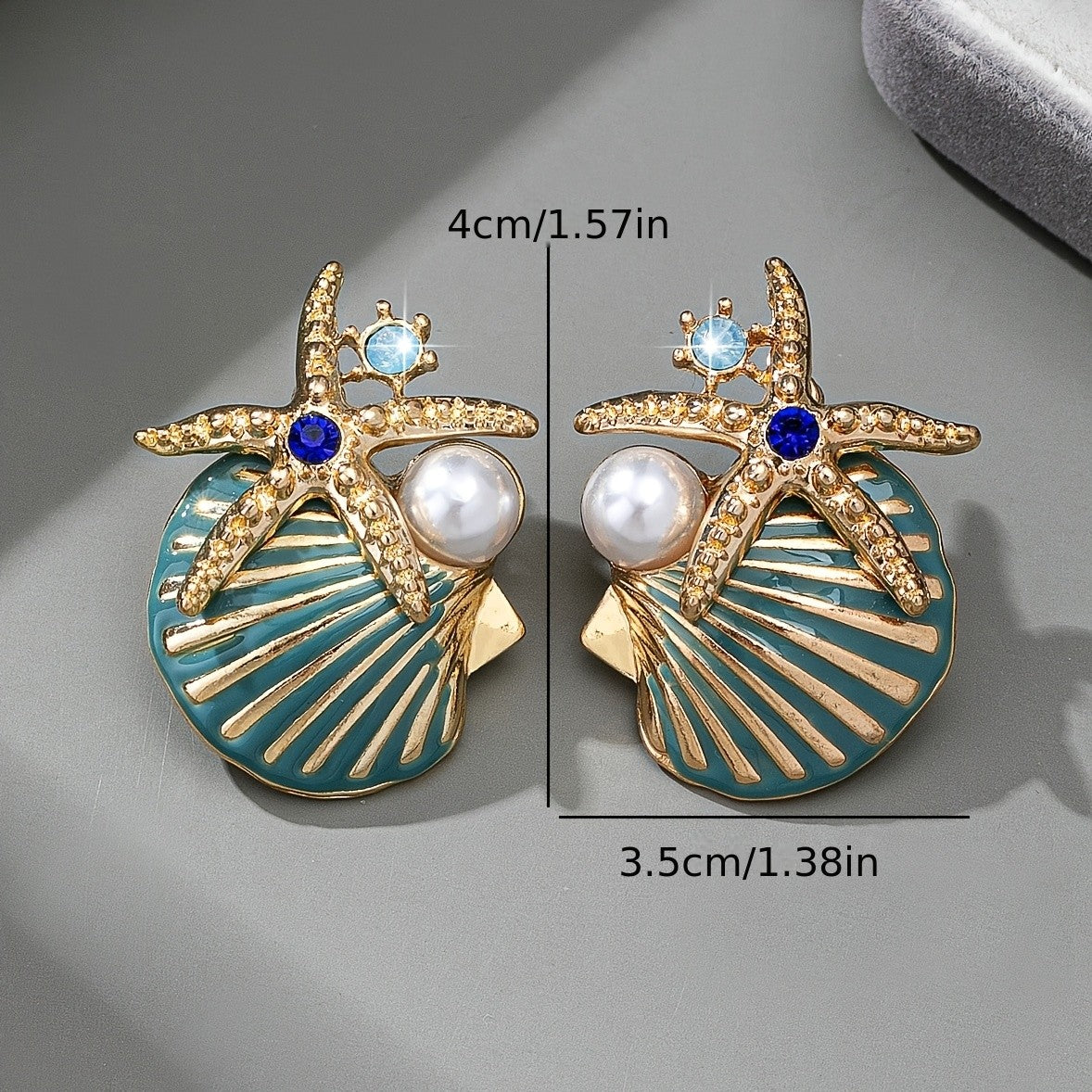 18k Boho Starfish Seashell Anklet