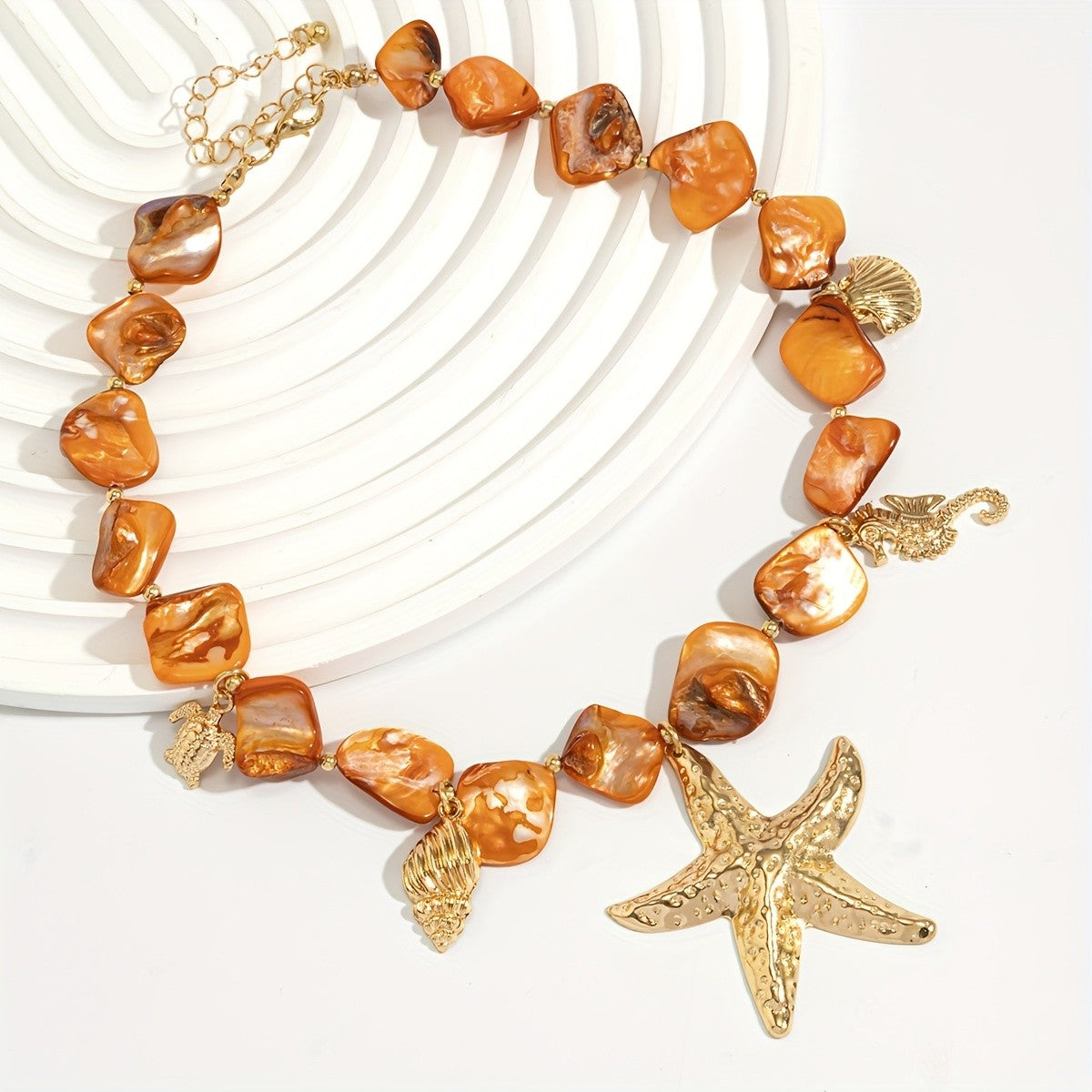 Boho Irregular Shell Starfish Necklace