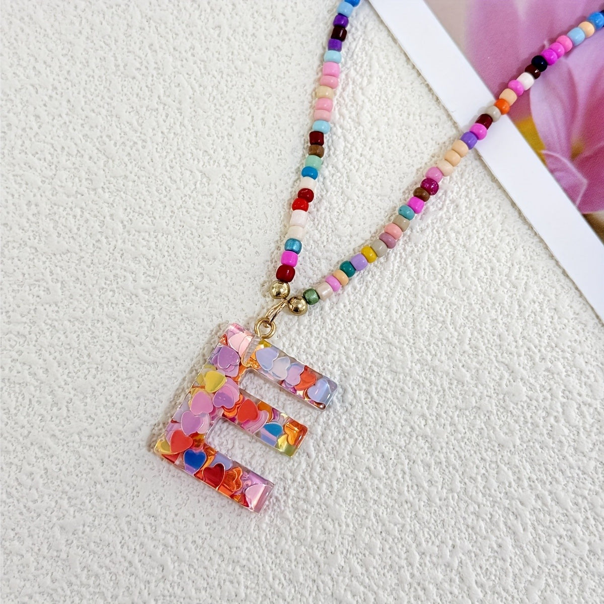 Cute Y2K Resin Letter Necklace