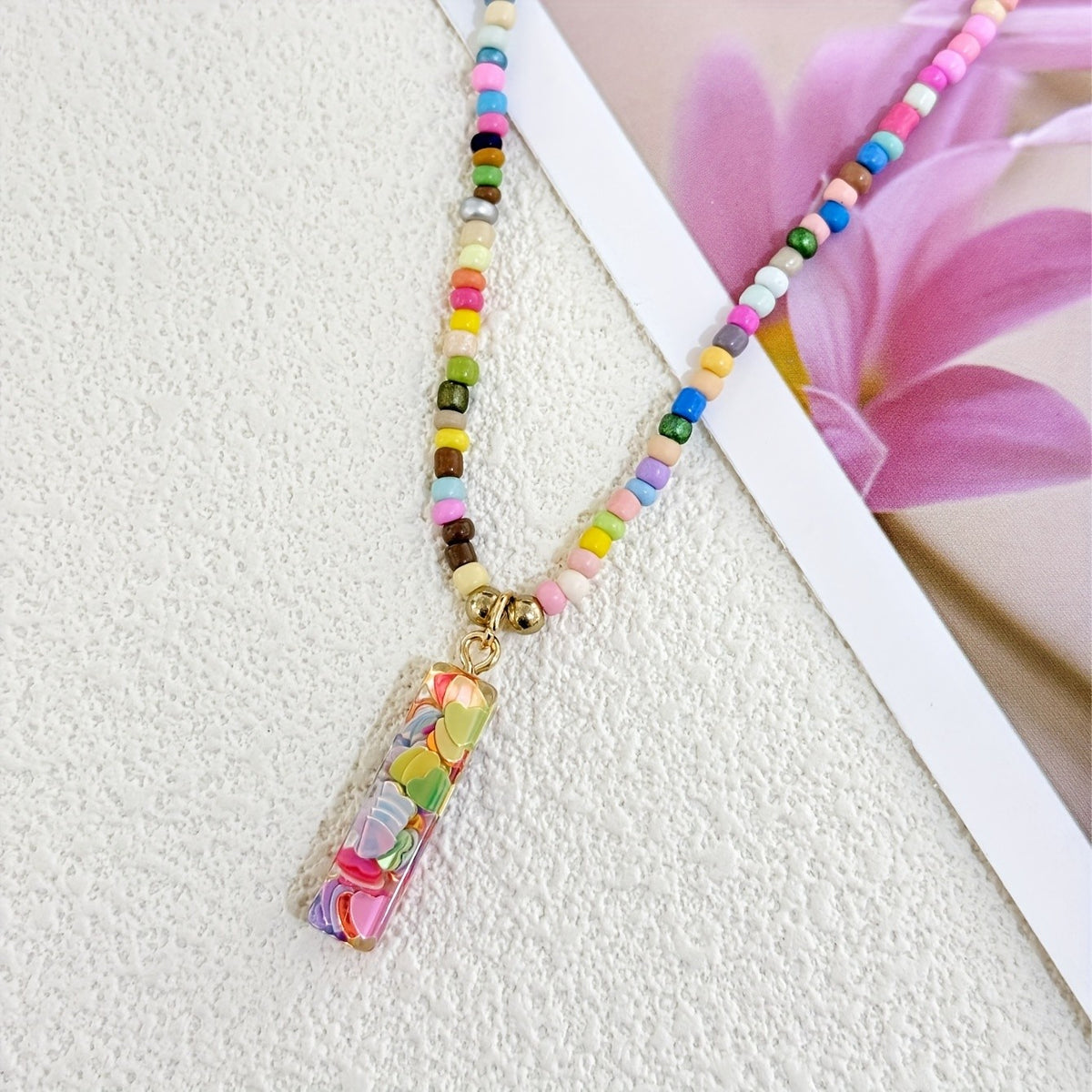 Cute Y2K Resin Letter Necklace