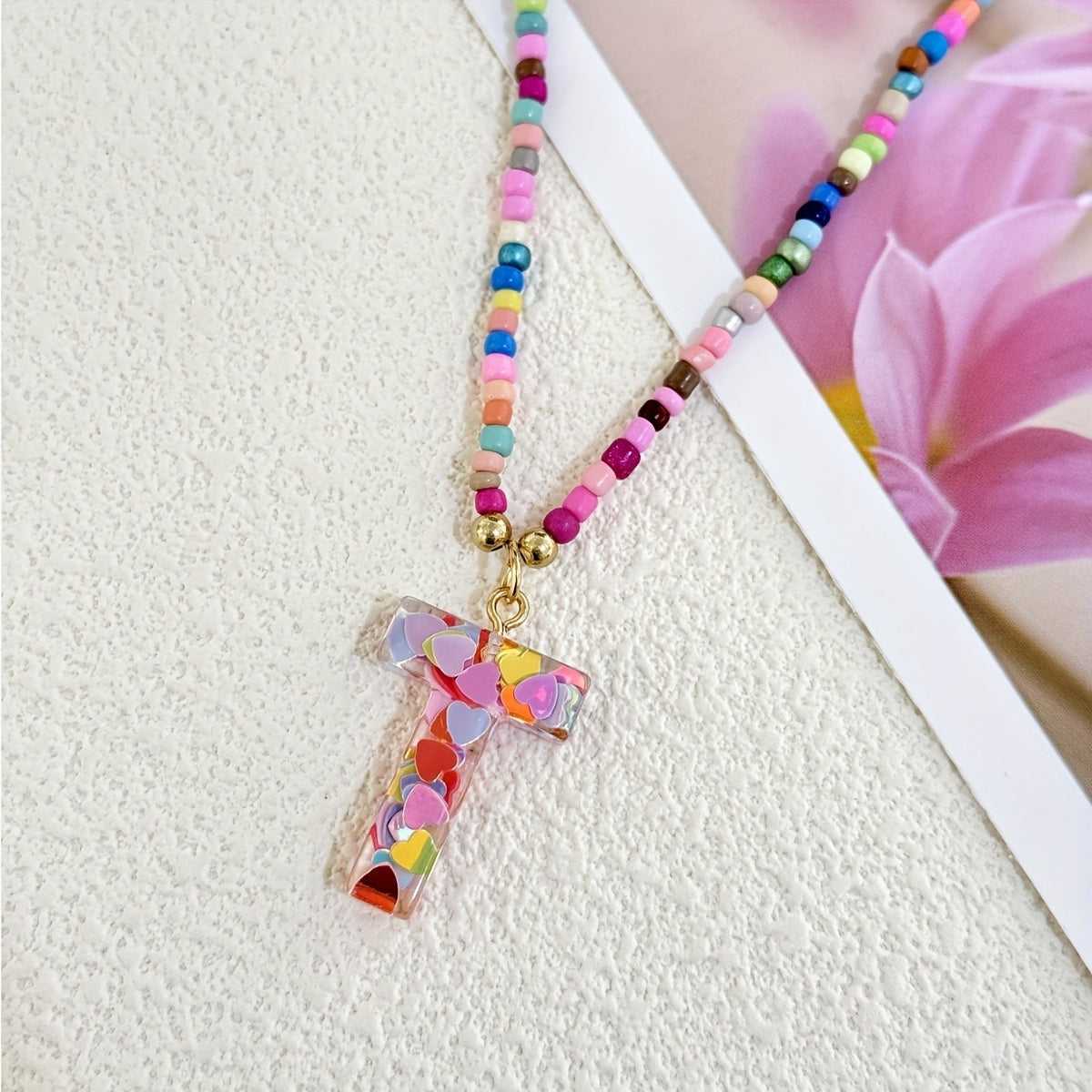 Cute Y2K Resin Letter Necklace
