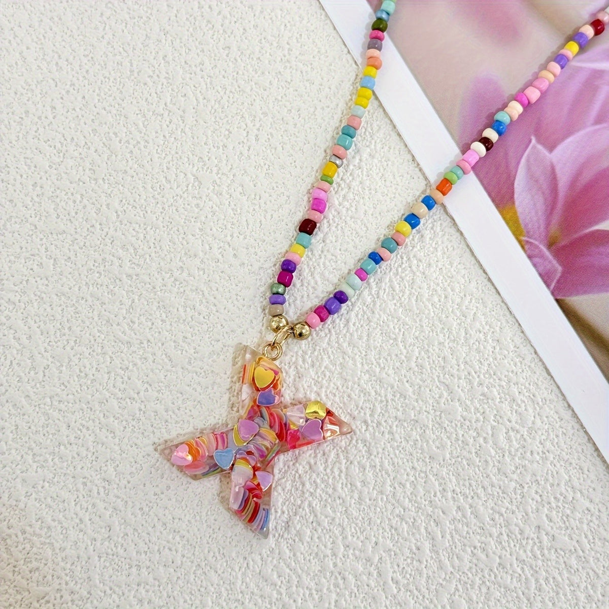 Cute Y2K Resin Letter Necklace