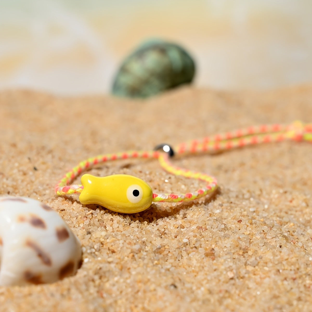 Boho Multicolor Ceramic Fish Anklet