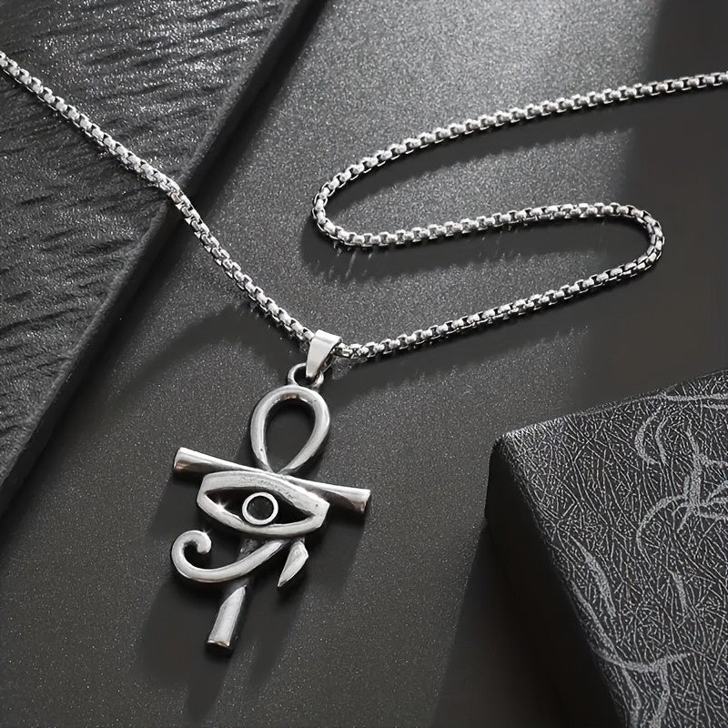 Vintage Inspired Eye of Horus Pendant Necklace