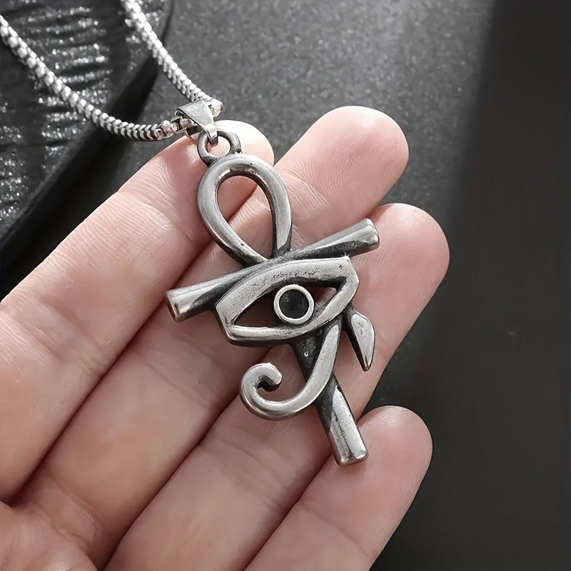 Vintage Inspired Eye of Horus Pendant Necklace