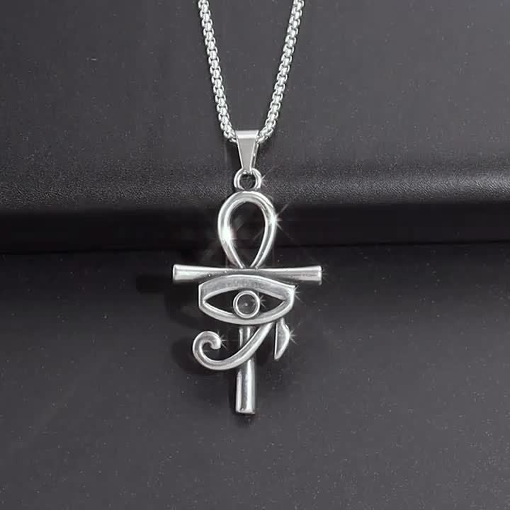 Vintage Inspired Eye of Horus Pendant Necklace