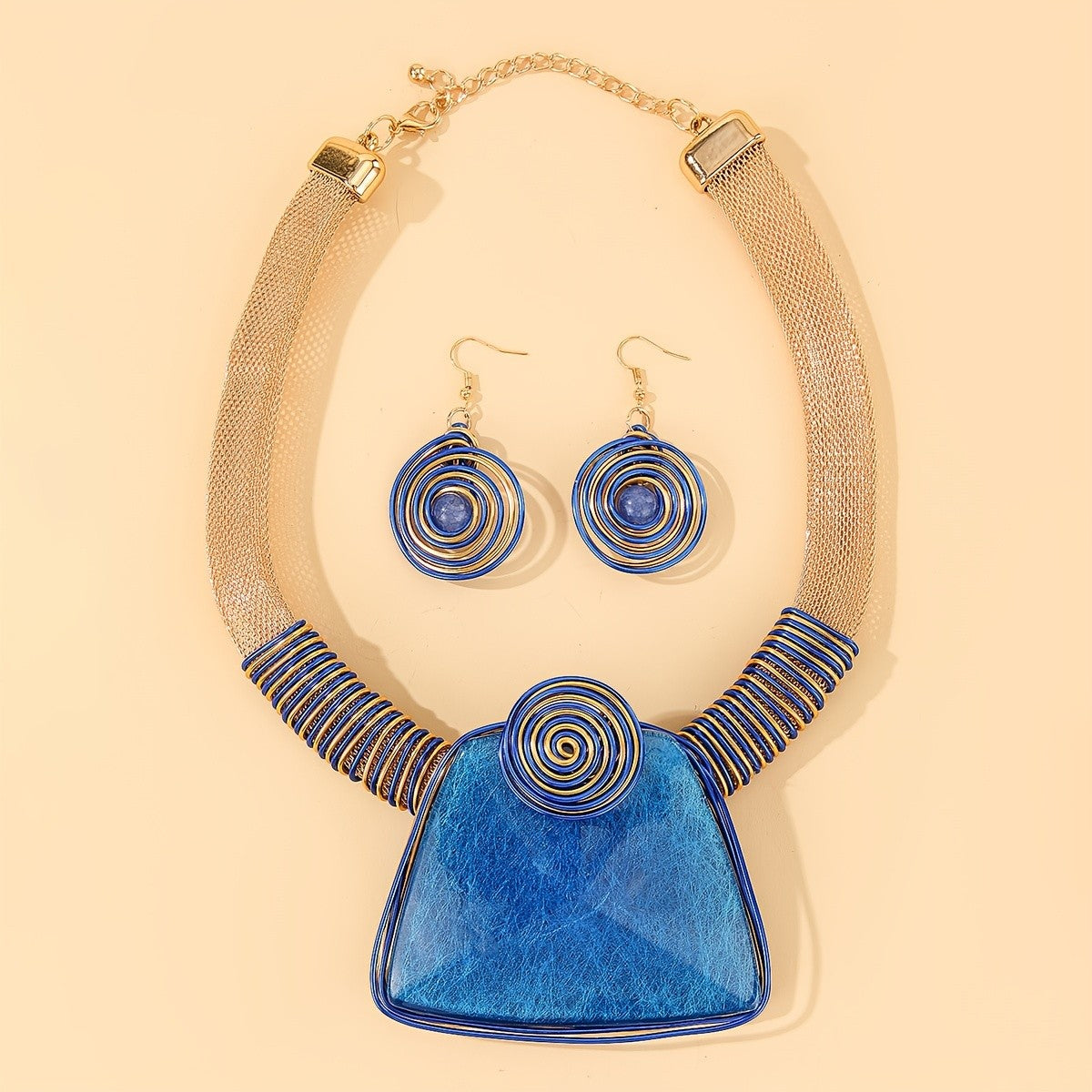 Boho Geometric Acrylic Statement Necklace