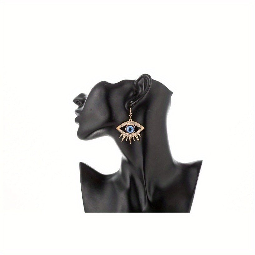 Classy Zircon Evil Eye Drop Earrings