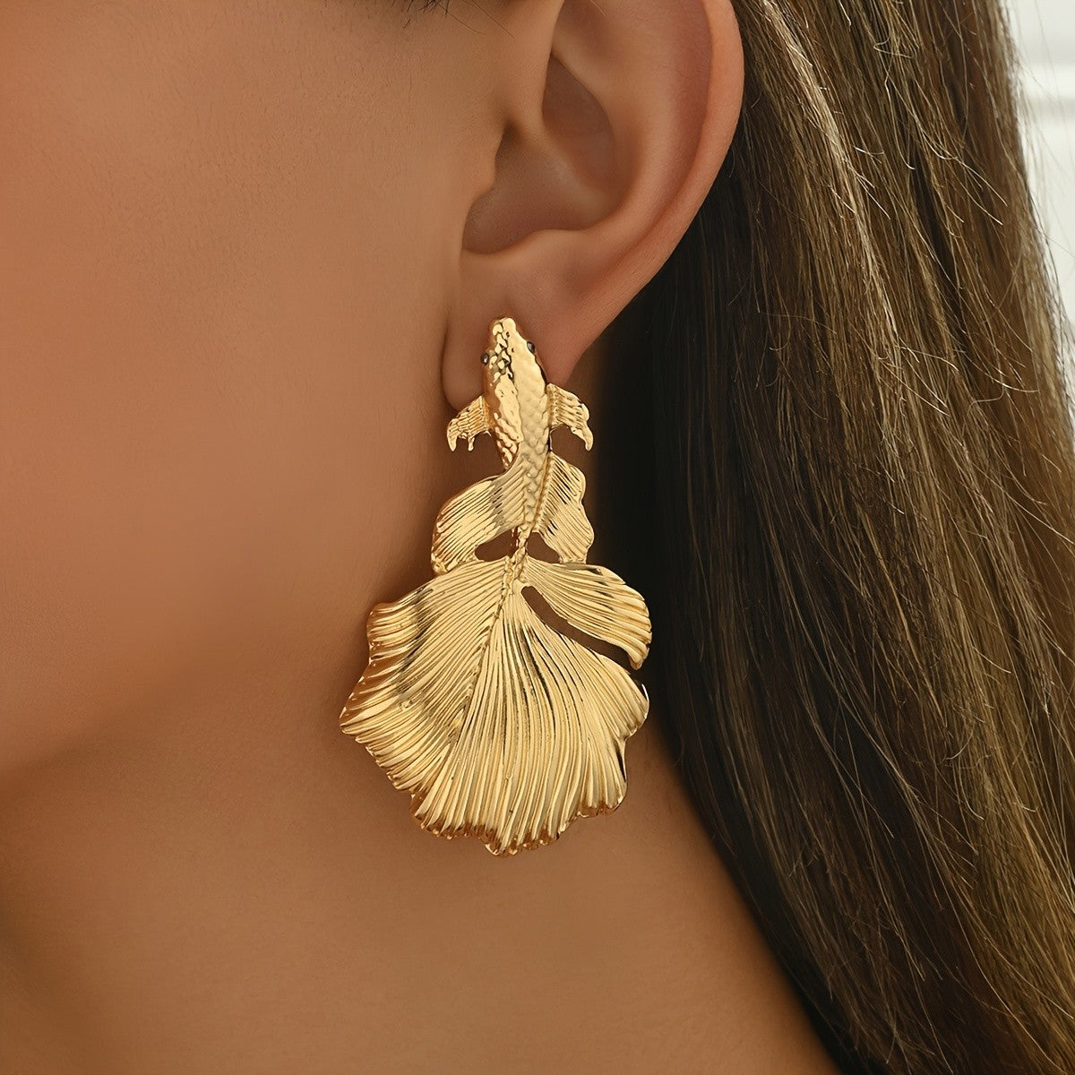 Elegant Koi Fish Statement Earrings