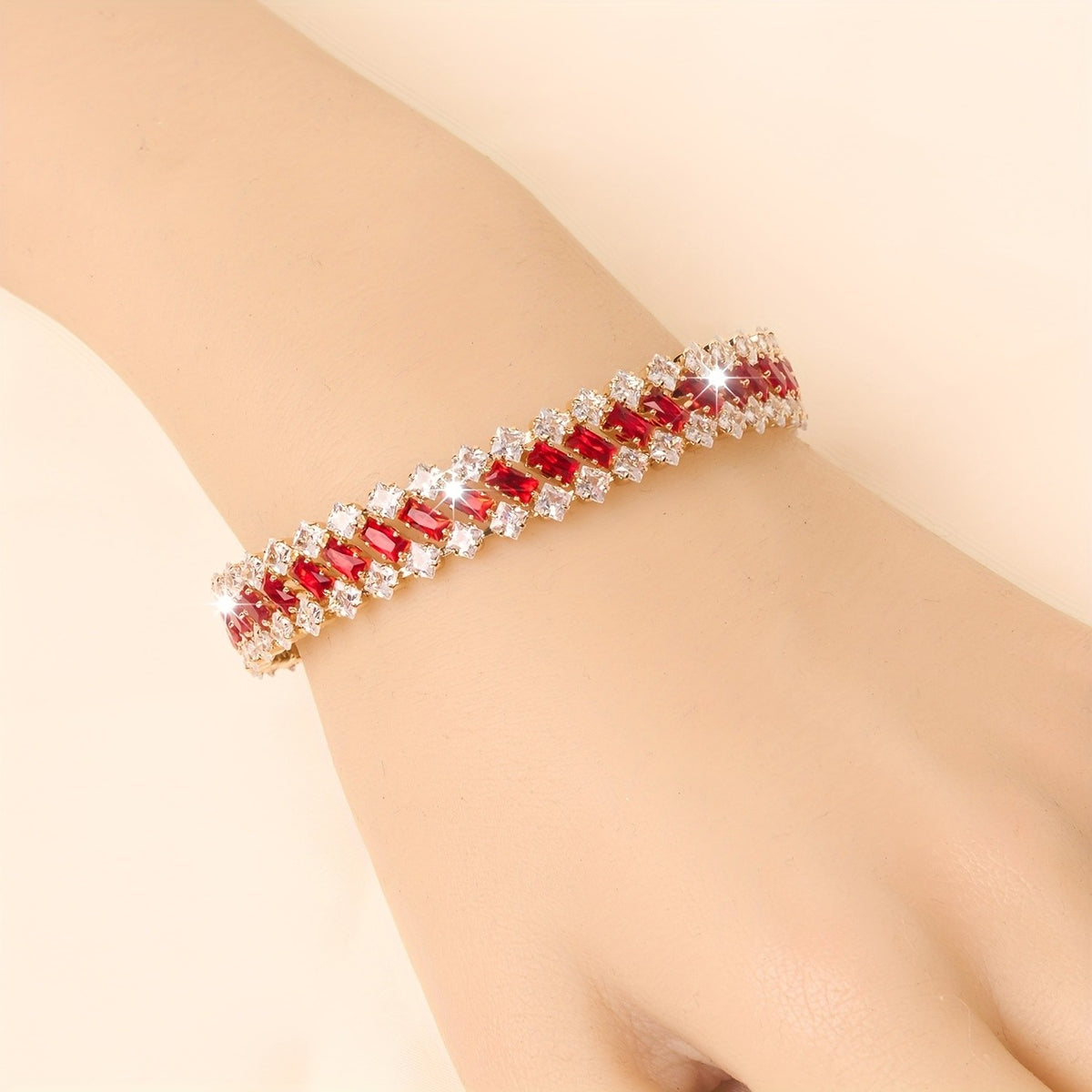 Elegant Geometric Zircon Bracelet