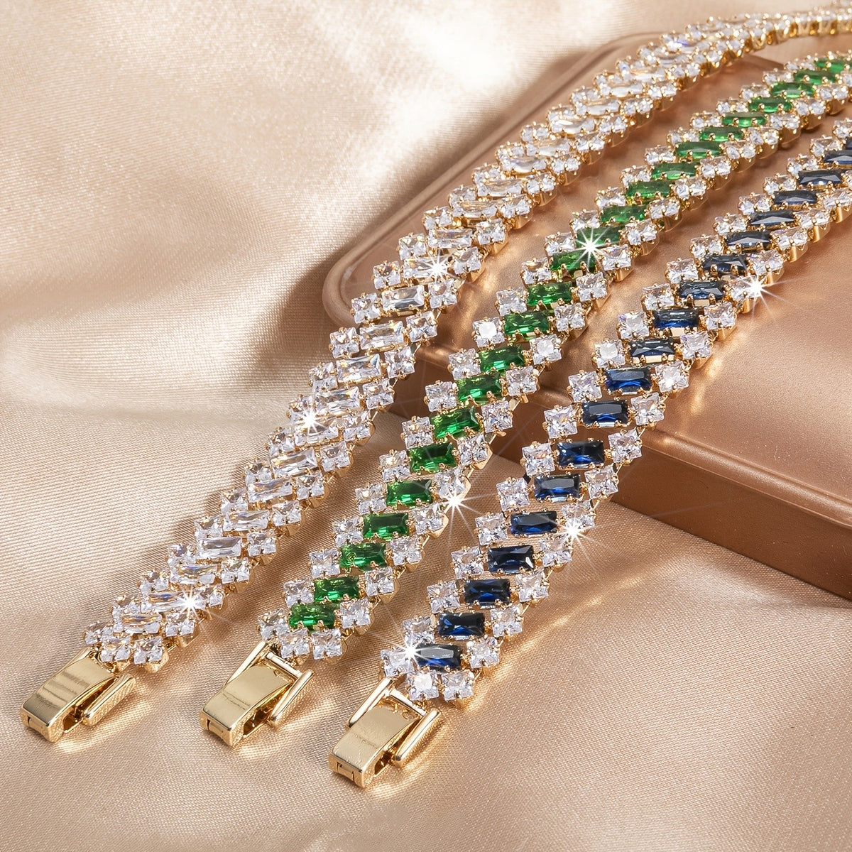 Elegant Geometric Zircon Bracelet
