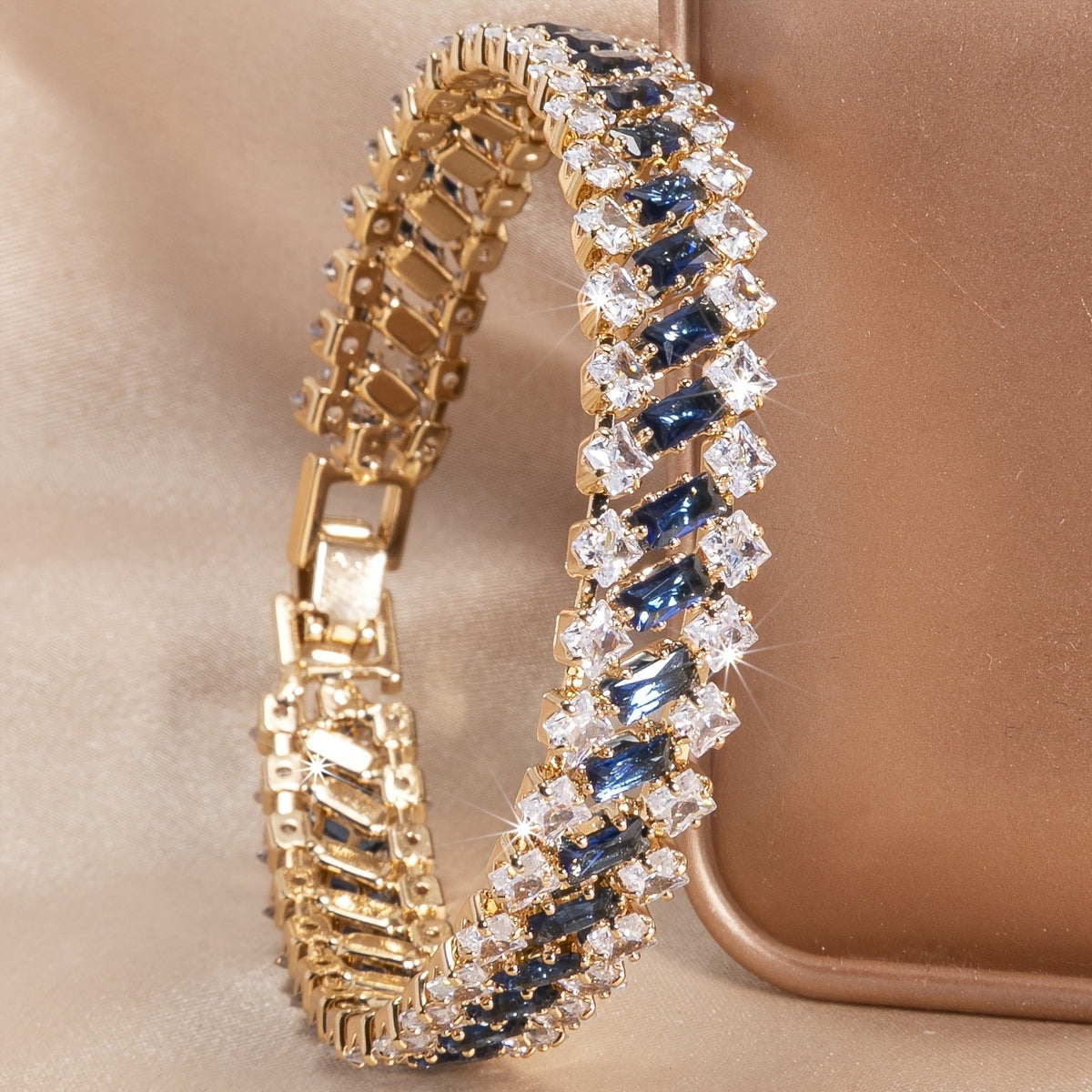 Elegant Geometric Zircon Bracelet