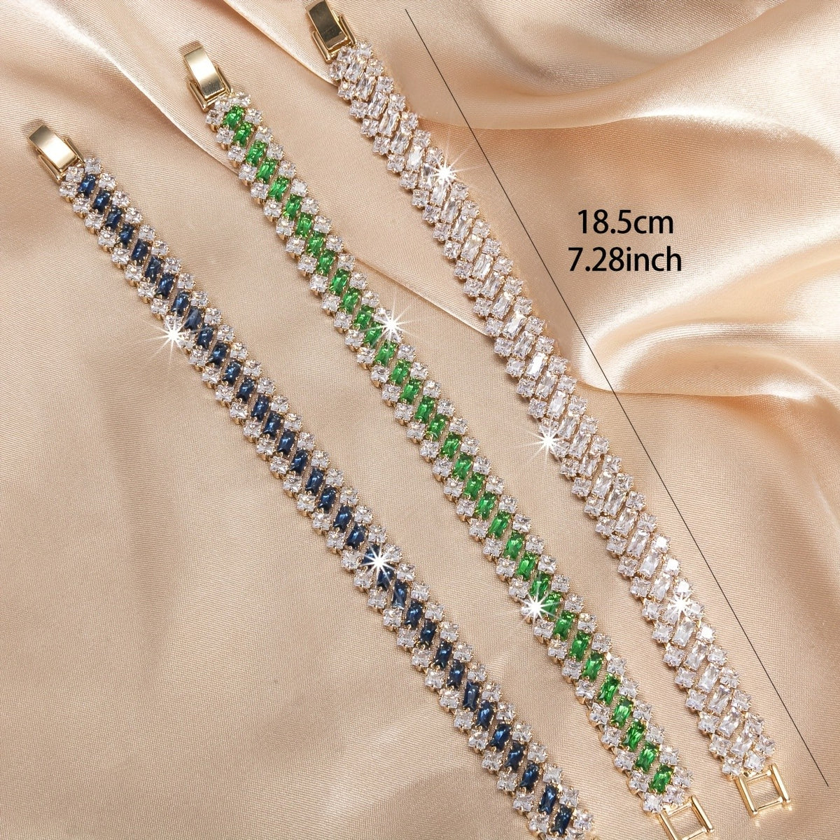 Elegant Geometric Zircon Bracelet