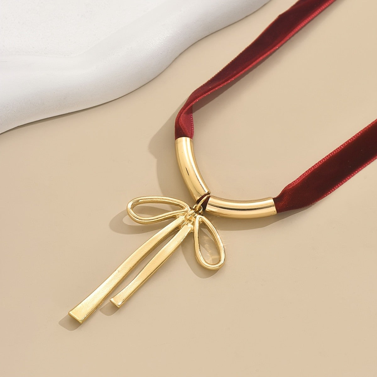 Romantic Velvet Bow Choker Necklace