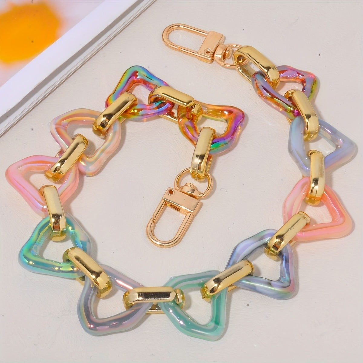 Iridescent Acrylic Link Chain