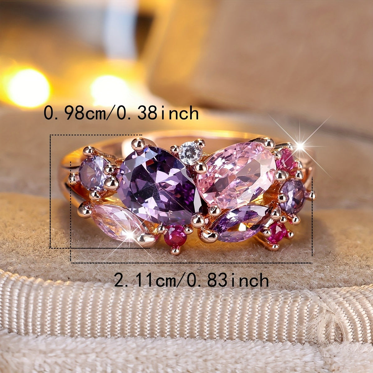 14k Boho Floral Cluster Ring