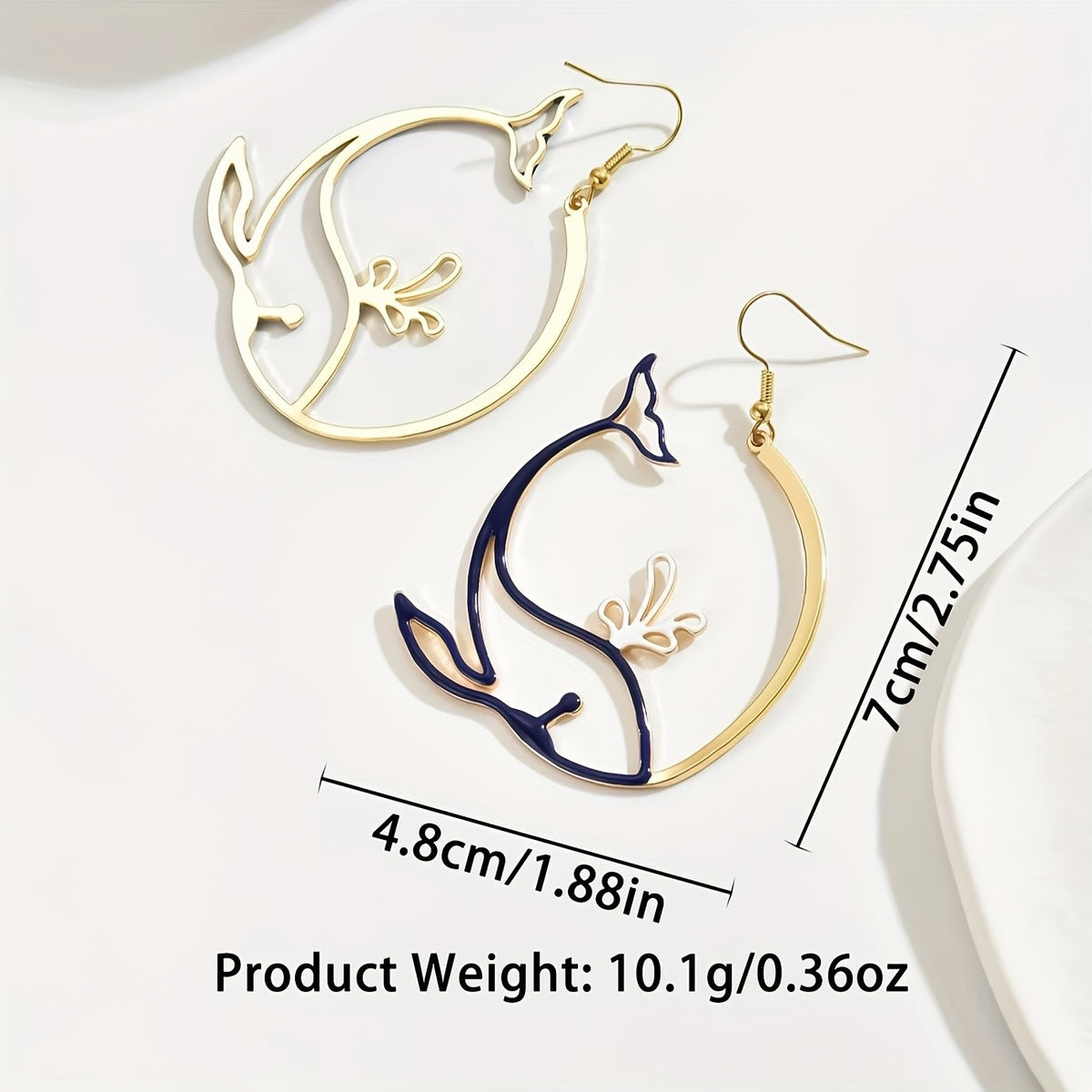 Dainty Whale Hoop Earrings