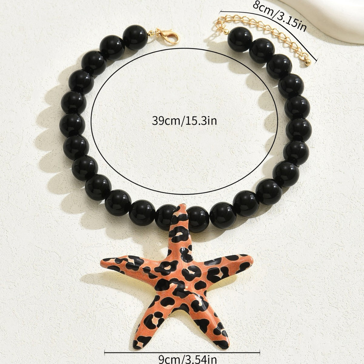 Boho Leopard Starfish Bead Necklace