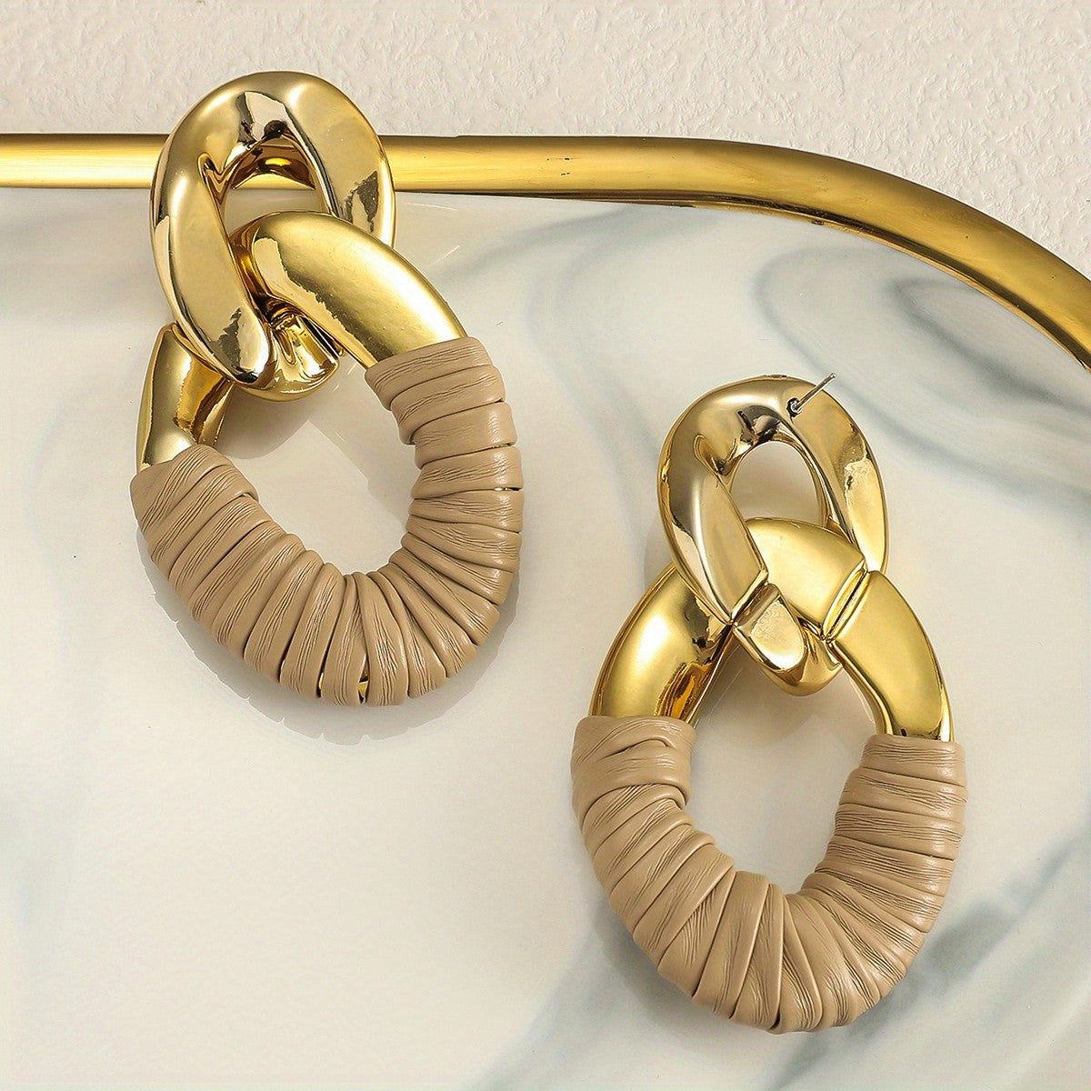 Elegant Twisted Wrap Hoop Earrings