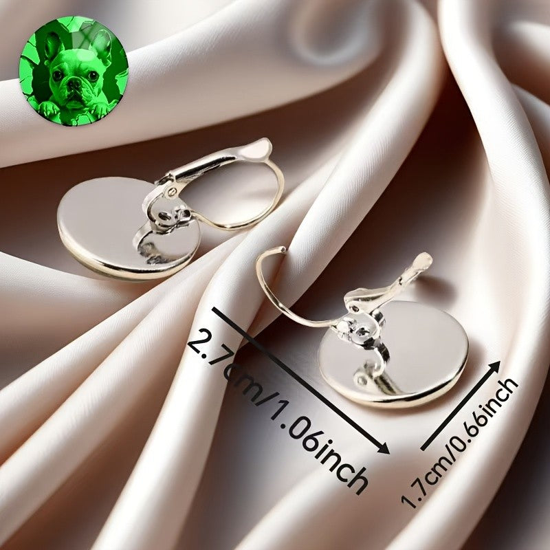 Classy French Bulldog Drop Earrings