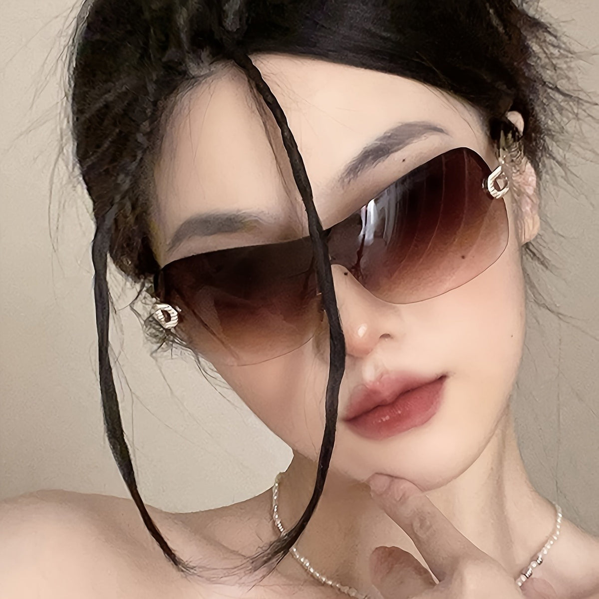 Classy Rimless Gradient Sunglasses