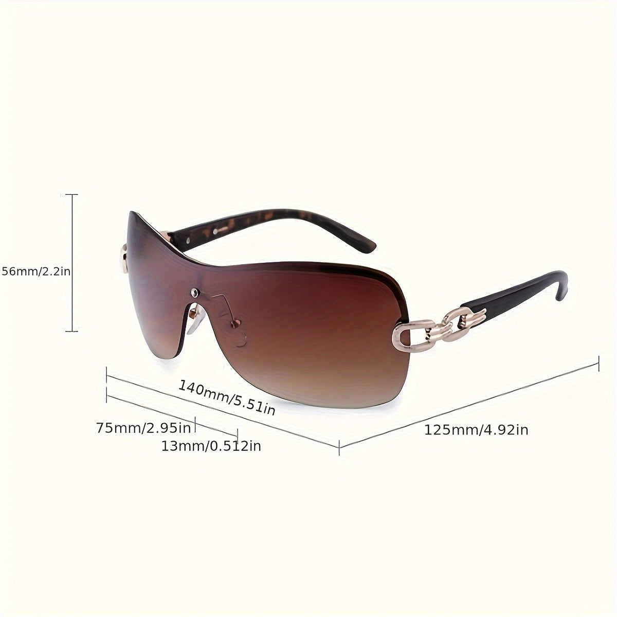 Classy Rimless Gradient Sunglasses