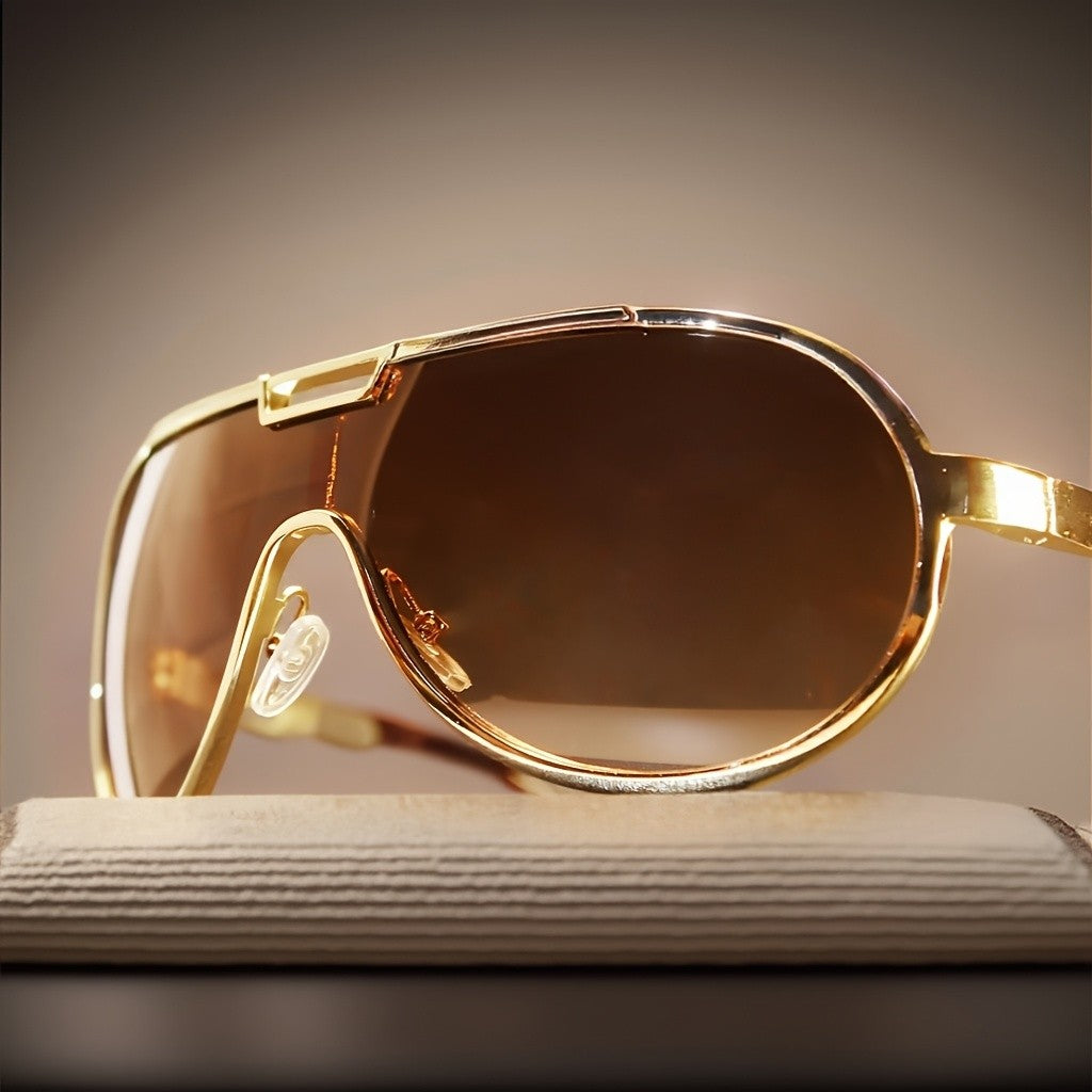 Classy Vintage Inspired Shield Sunglasses