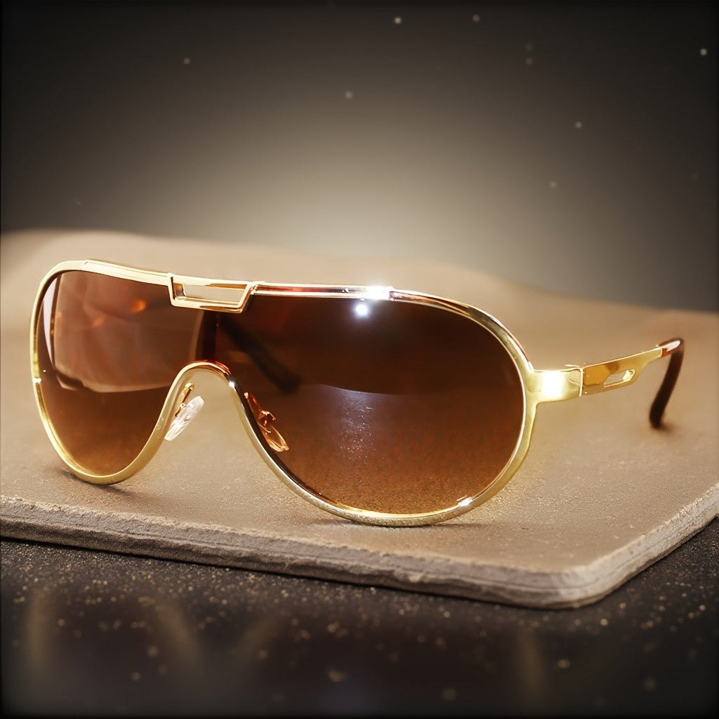 Classy Vintage Inspired Shield Sunglasses