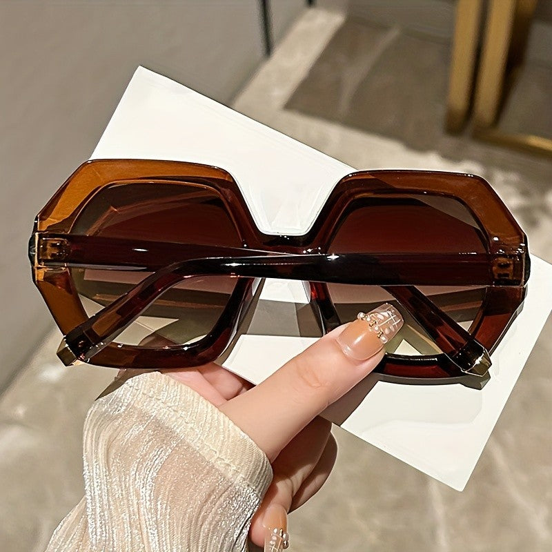 Classy Burgundy Octagon Sunglasses