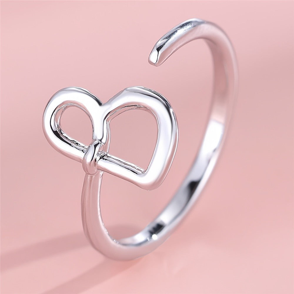 Dainty Adjustable Initial Letter Ring