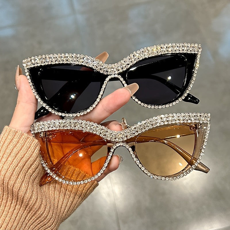 Classy Rhinestone Cat Eye Sunglasses