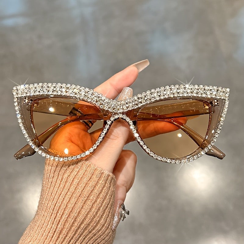 Classy Rhinestone Cat Eye Sunglasses