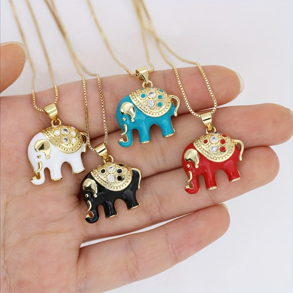 18k Boho Lucky Elephant Necklace