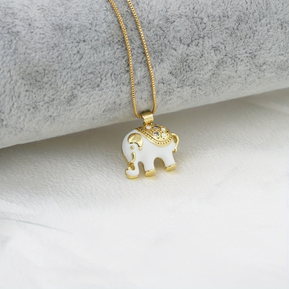 18k Boho Lucky Elephant Necklace