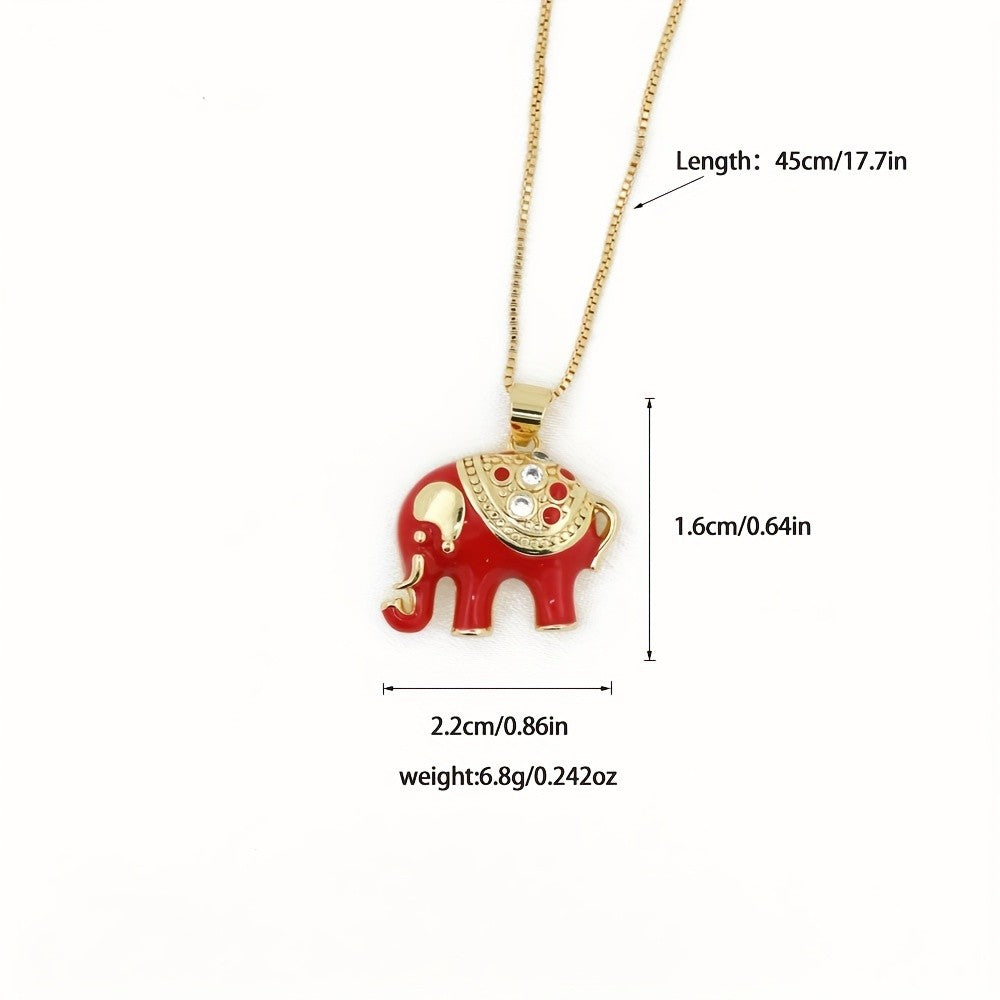 18k Boho Lucky Elephant Necklace
