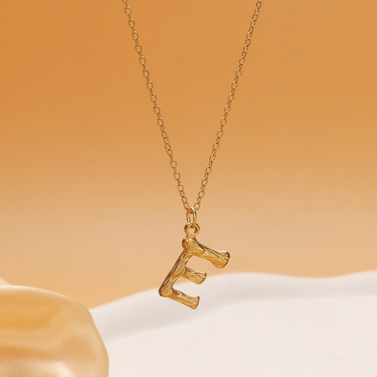 Dainty Twisted Initial Letter Necklace