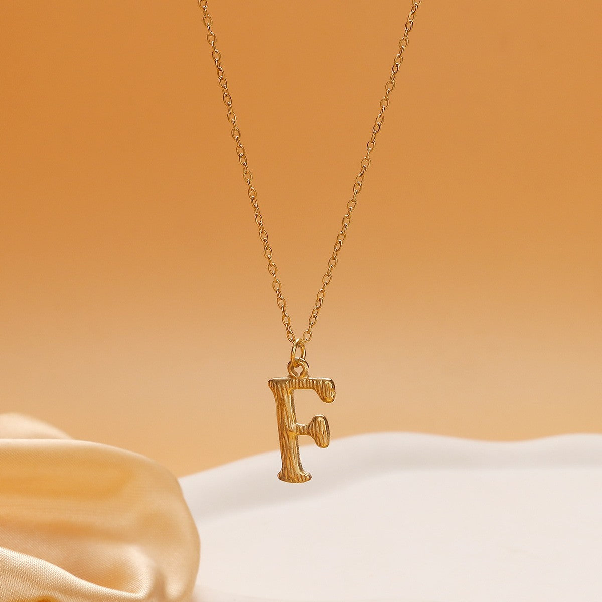 Dainty Twisted Initial Letter Necklace