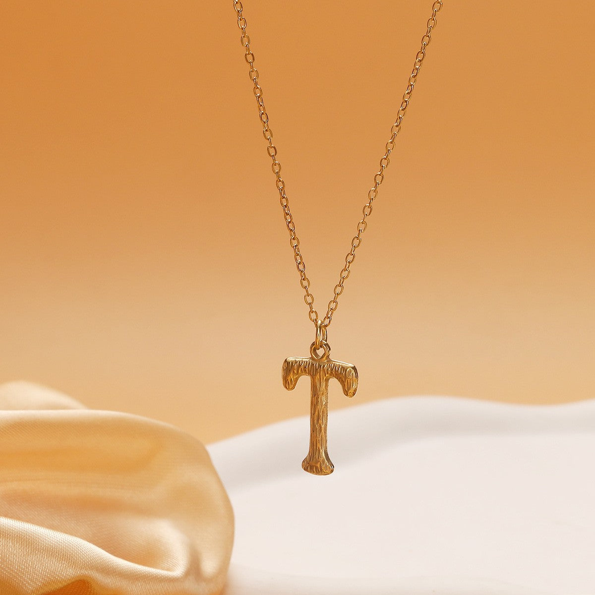 Dainty Twisted Initial Letter Necklace