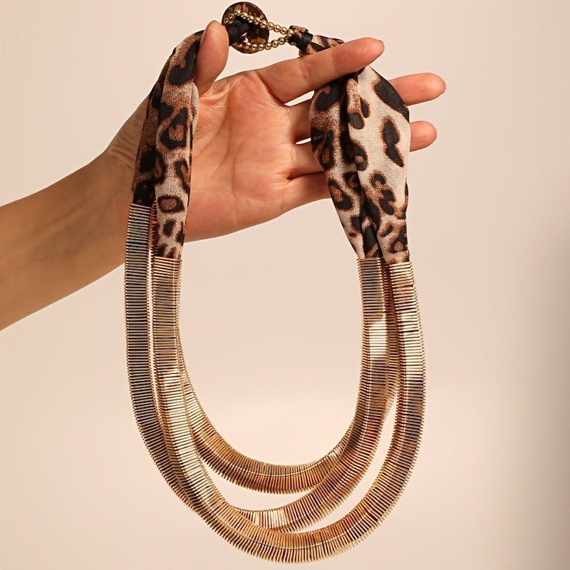 Boho Textured Multi-Layer Collar Necklace