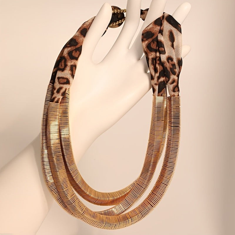 Boho Textured Multi-Layer Collar Necklace