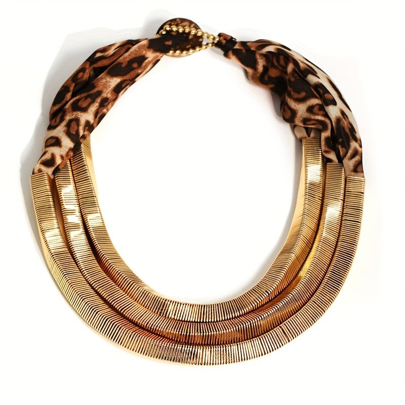 Boho Textured Multi-Layer Collar Necklace