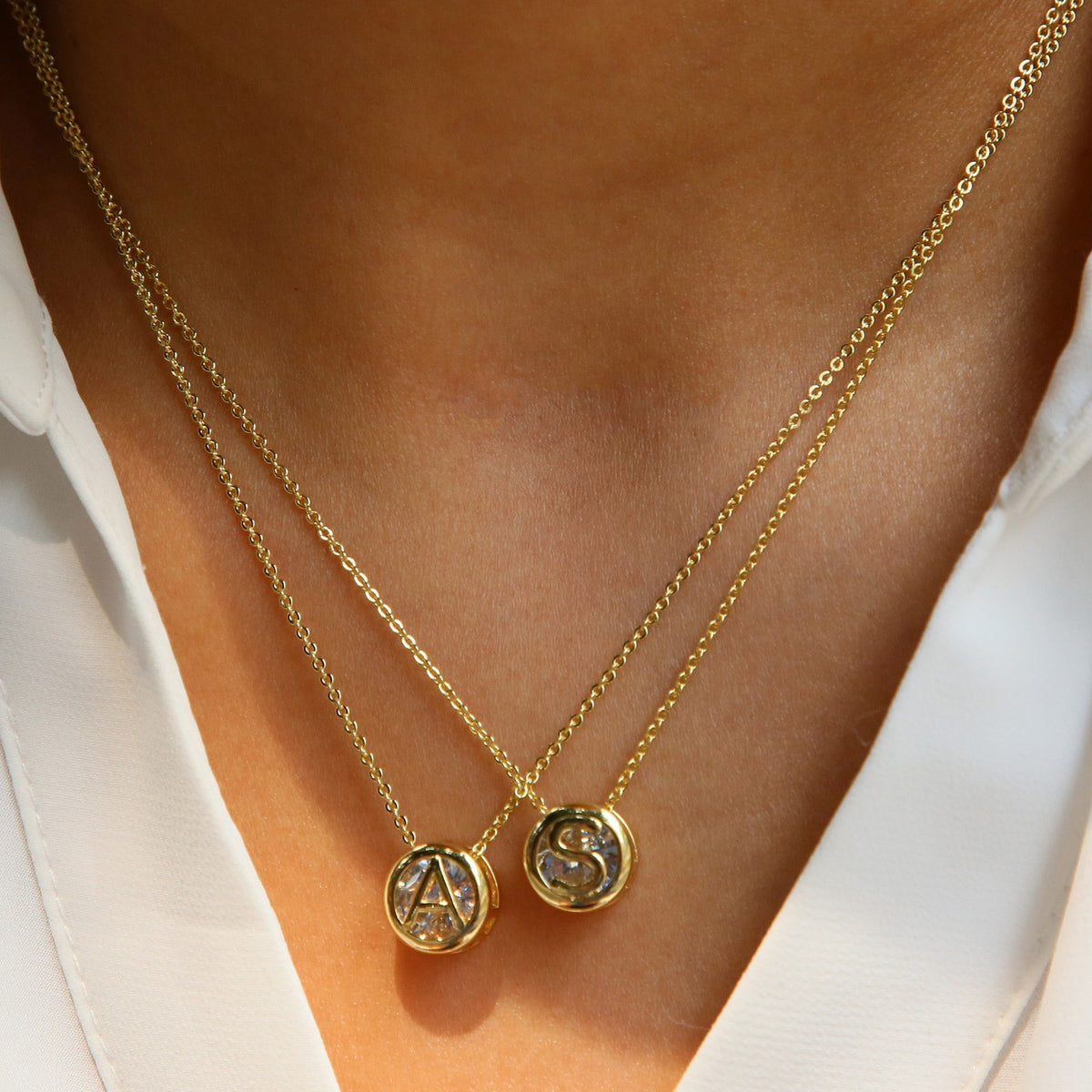 Dainty Initial Letter Necklace