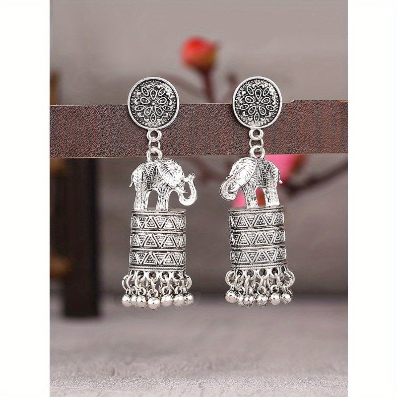 18k Vintage Elephant Jhumka Earrings