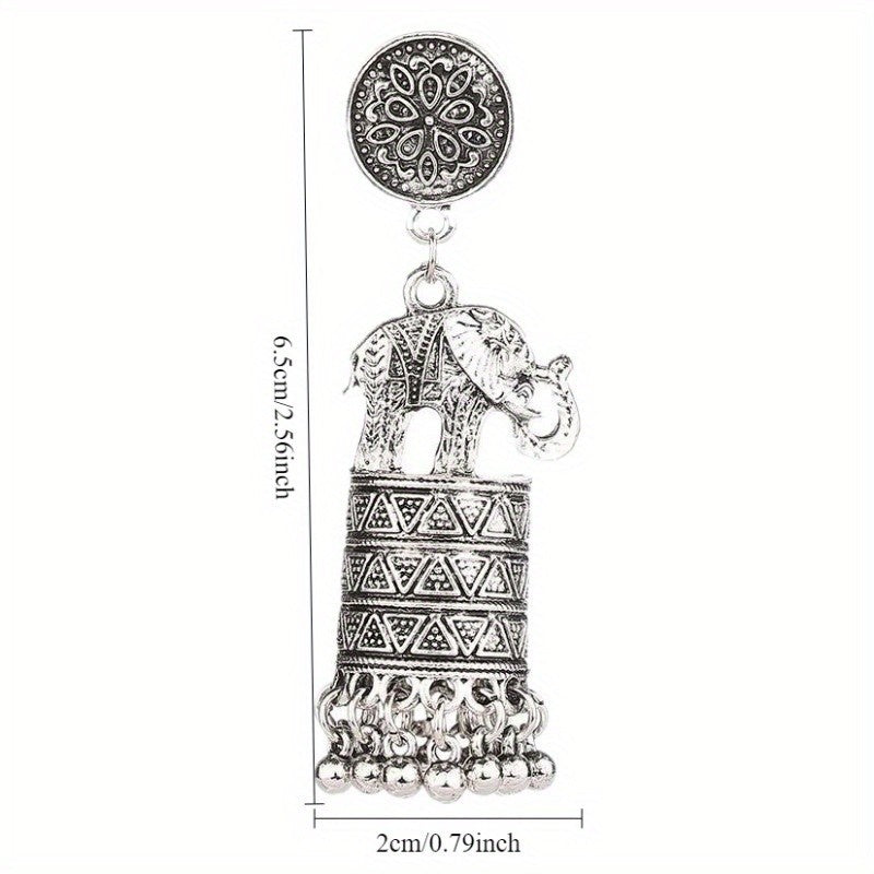 18k Vintage Elephant Jhumka Earrings